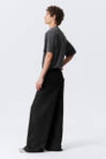 Svart - Baggy Dropped Crotch Skater Sweatpants - 2