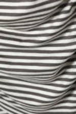 Weiß & Graubraun gestreift - Gerafftes Tube-Minikleid - 4