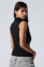 Black - Lykke Turtleneck Tank Top - 3