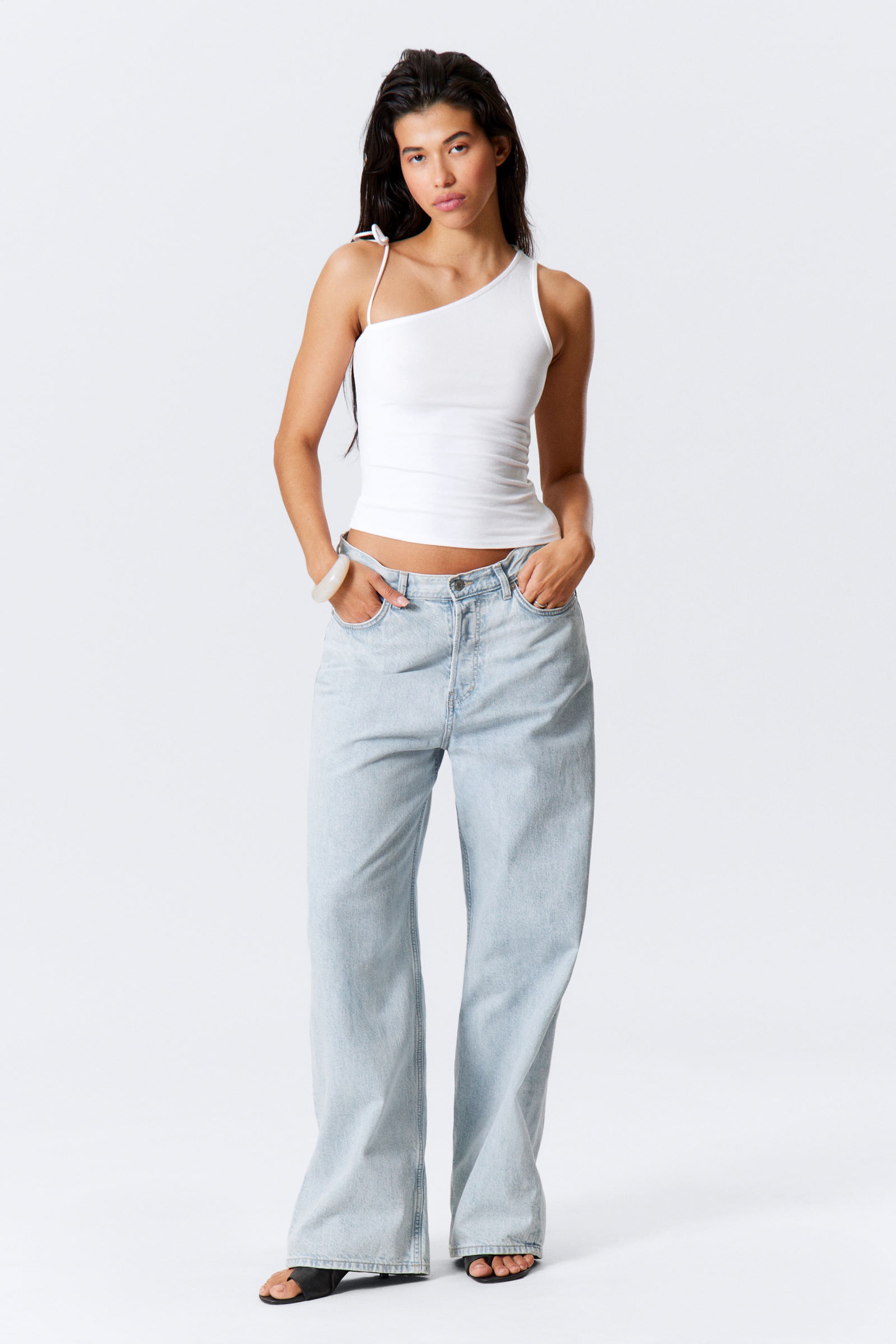 #ECEDEC - Slim Fit OneShoulder Tank Top - 2
