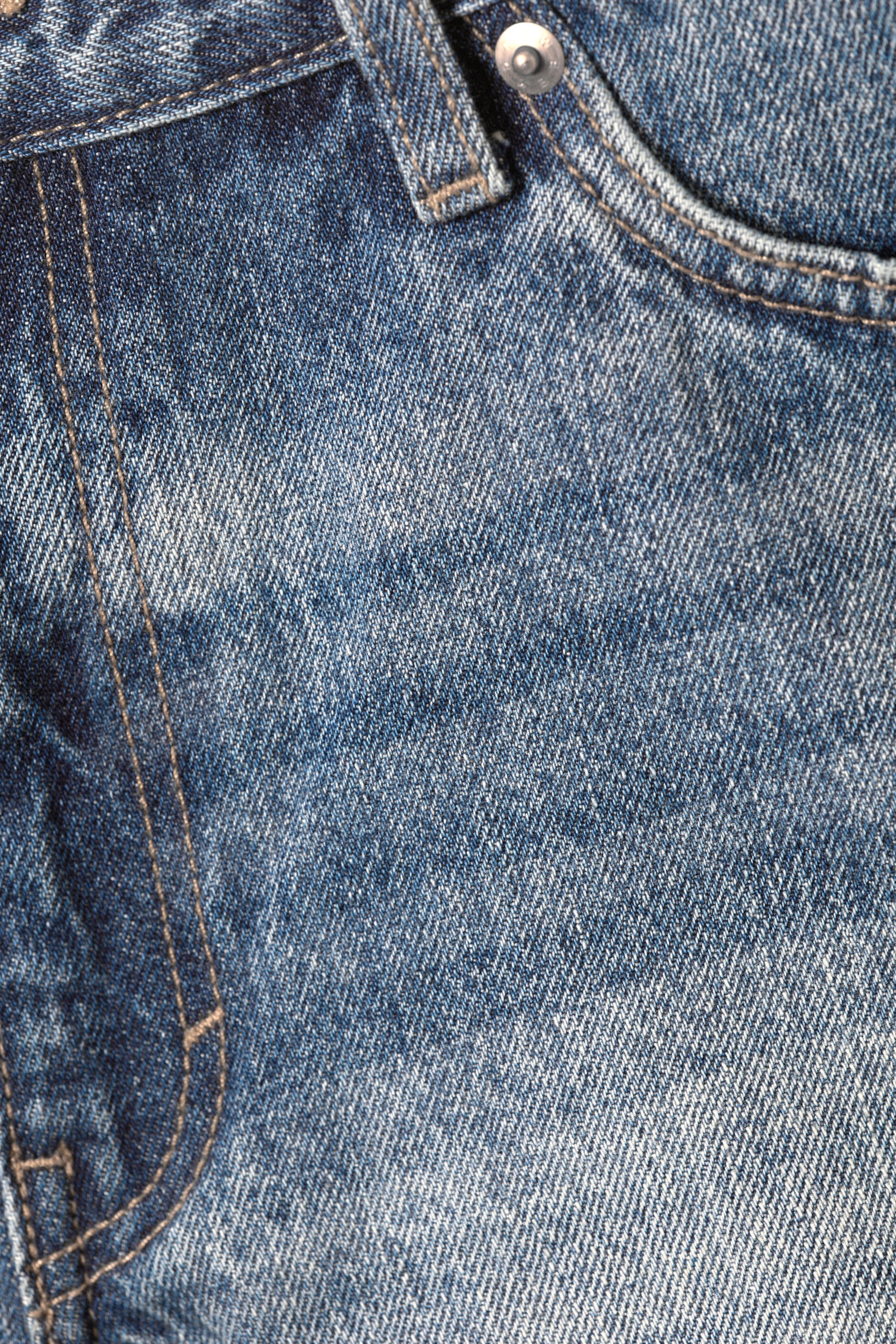 Spinellblau - Kurze Jeansshorts im Used-Look - 1