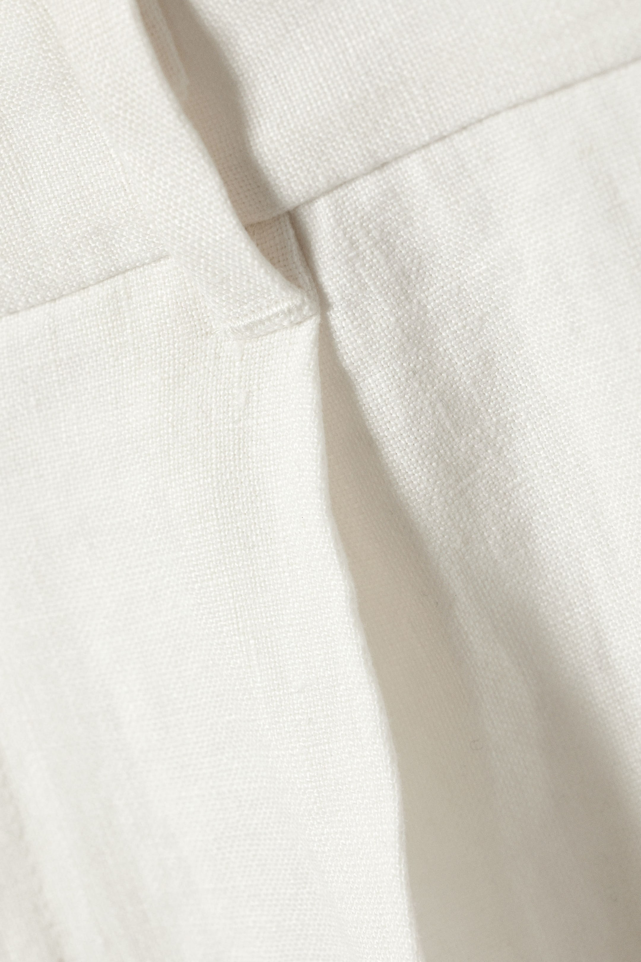 White - Uno Loose Linen Suit Trouser - 4