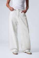 White - Astro Loose Baggy Leg Jeans - 4