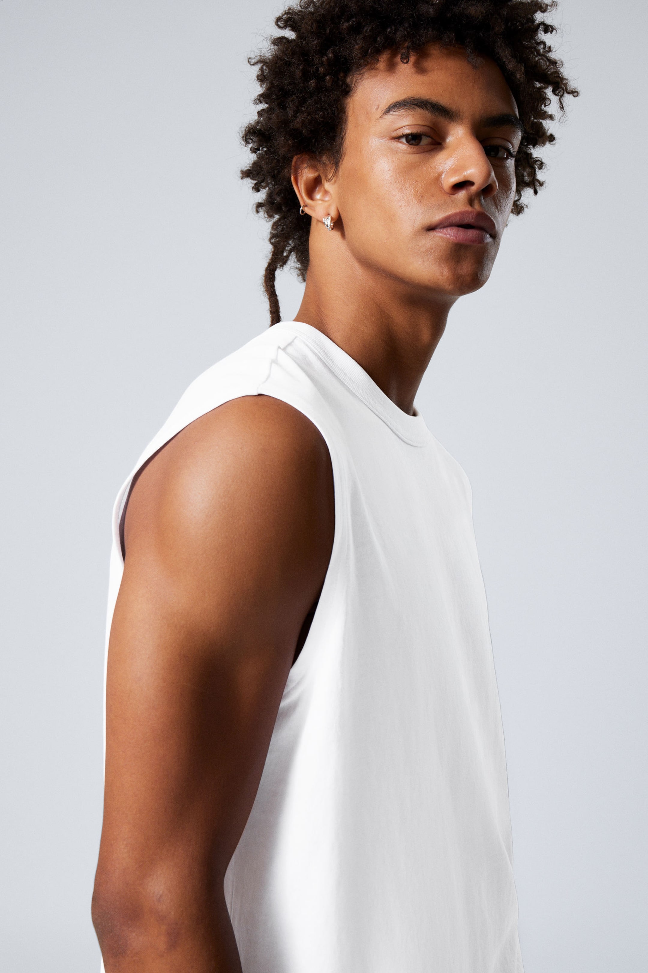 Weiß - Kastiges Tanktop in Washed-Optik - 3