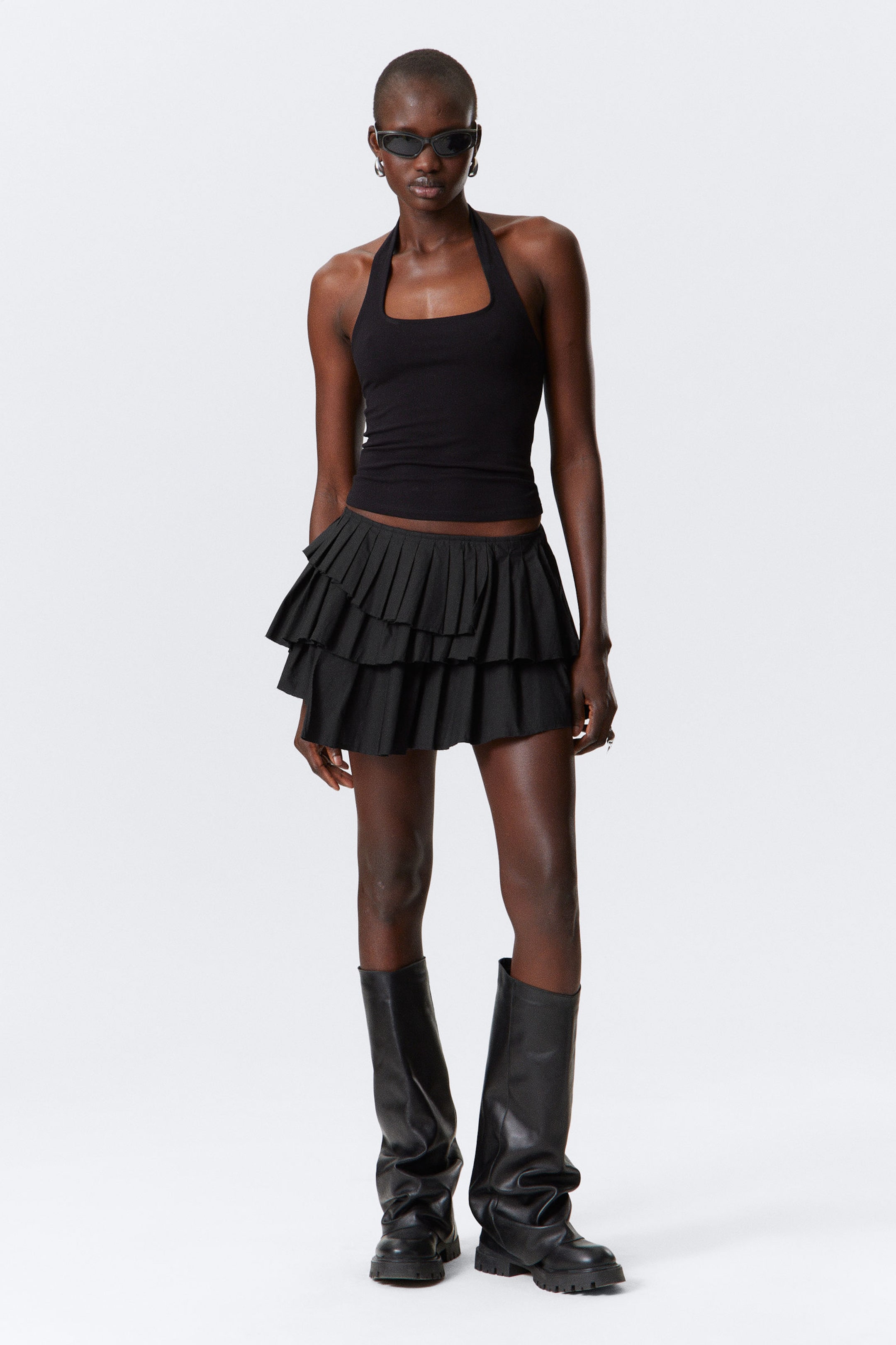 balloon mini skirt - Black | Weekday WW