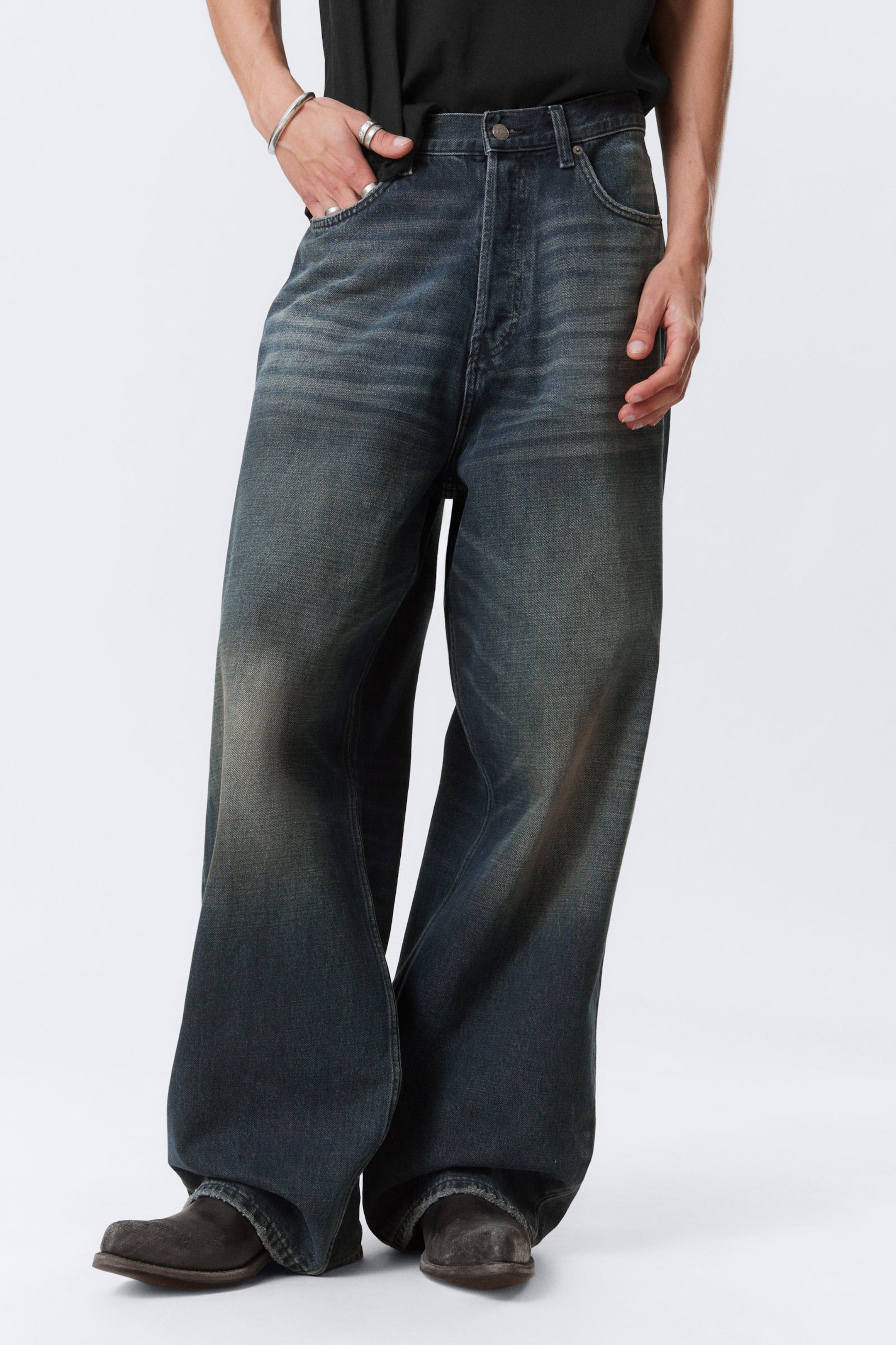 Deep Ocean Blue - Dunkelblau - Astro Loose Baggy Leg Jeans - 3