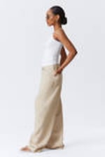 Ecru - Astro Loose Baggy Leg Linen-Blend Trousers - 6