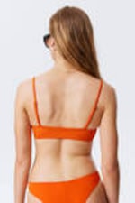 Fel oranje - Bikinitop met lage hals - 3