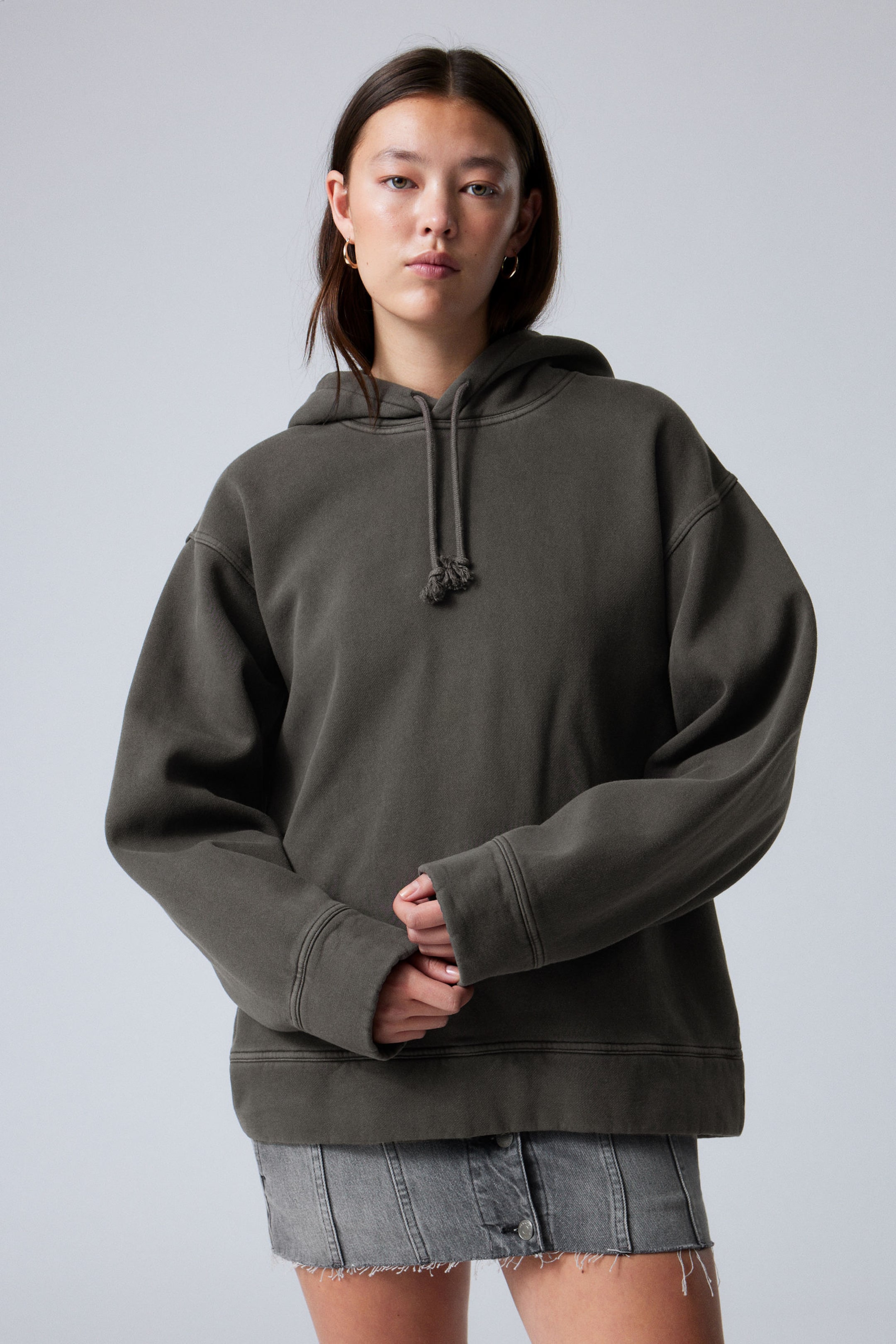 Washed Black - Oversized Heavyweight Hoodie - 0