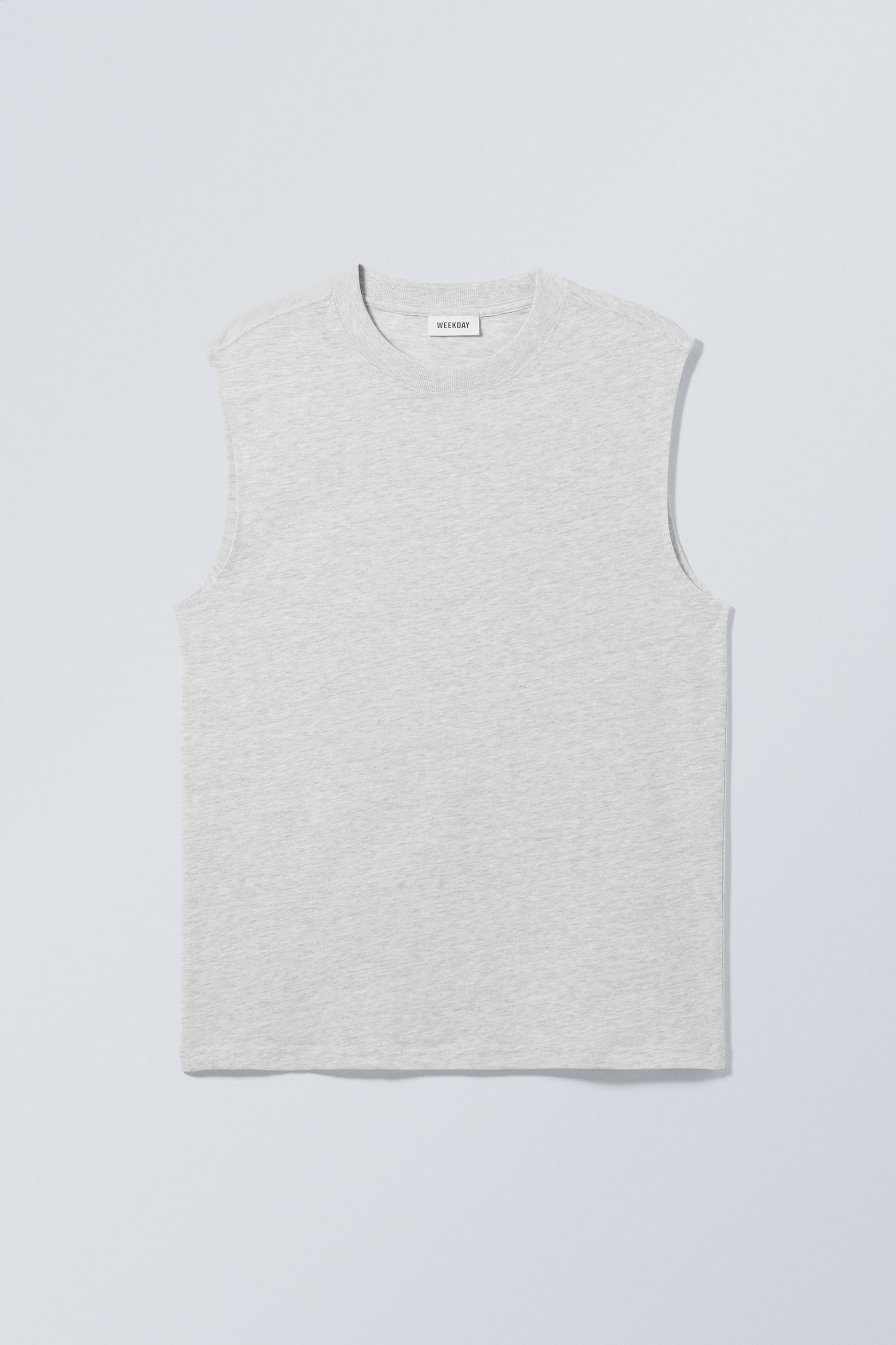 Light Grey Melange - Benjamin Oversized Tank Top - 0