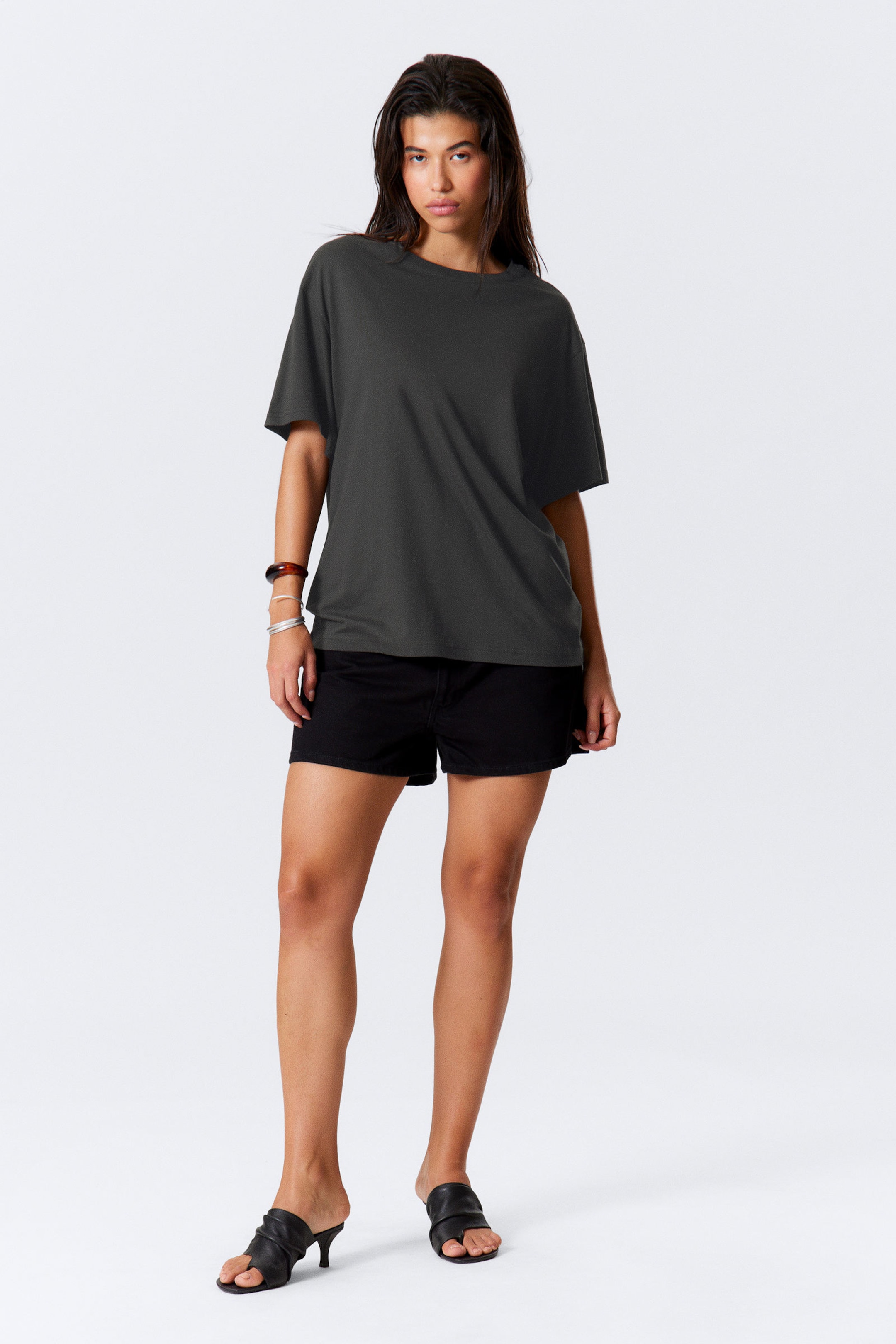 #3A3A3D - Soft Oversized Short-Sleeved T-shirt - 2