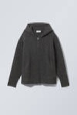 Dark Grey - Logan Oversized Soft Knit Cardigan - 0