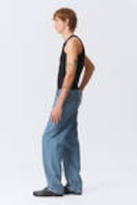 90s Blue - Mittelblau - Galaxy Loose Straight Leg Jeans - 6