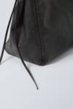 Dark - Medium Faux Leather Tote Bag - 2