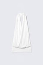 White - Draped Halter Jersey Top - 4