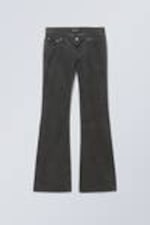 Black Dark - Nova Low Slim Bootcut Cord Trousers - 2