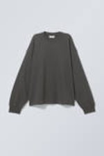 Off Black - Boxy Crew Neck Sweatshirt - 0