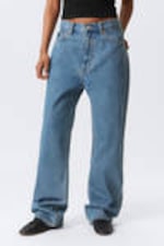 90s Blue - Mittelblau - Galaxy Loose Straight Leg Jeans - 3