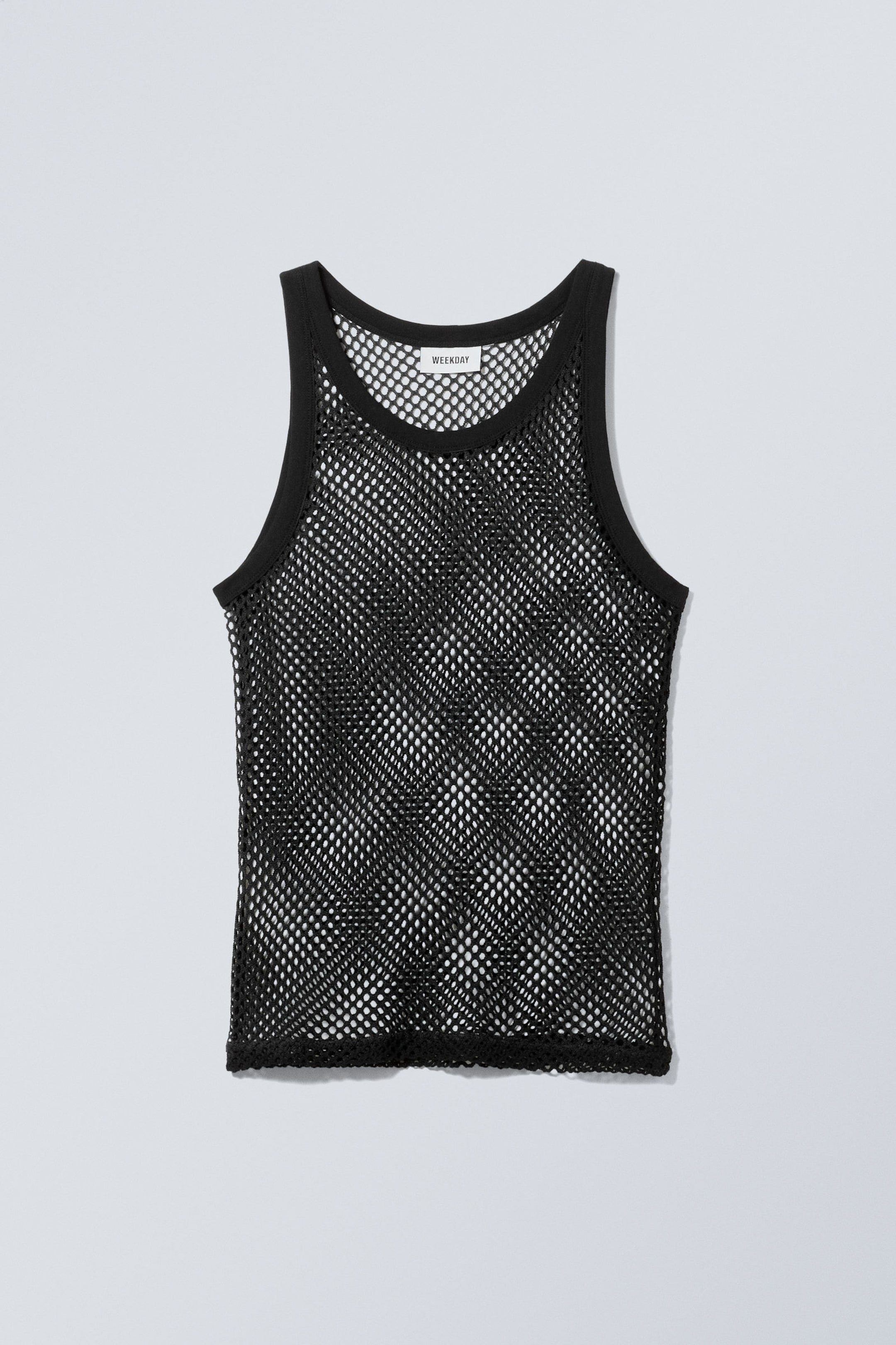 Black - Mesh Tank Top - 0