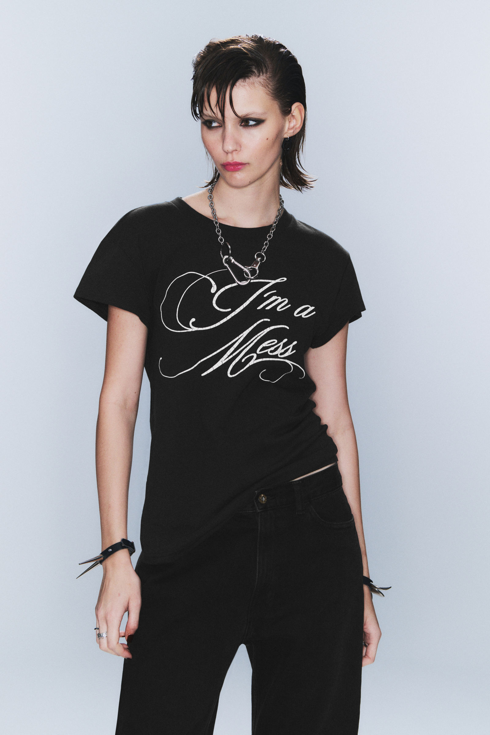 cm x lb fitted short-sleeved unisex t-shirt - Black - I'm a