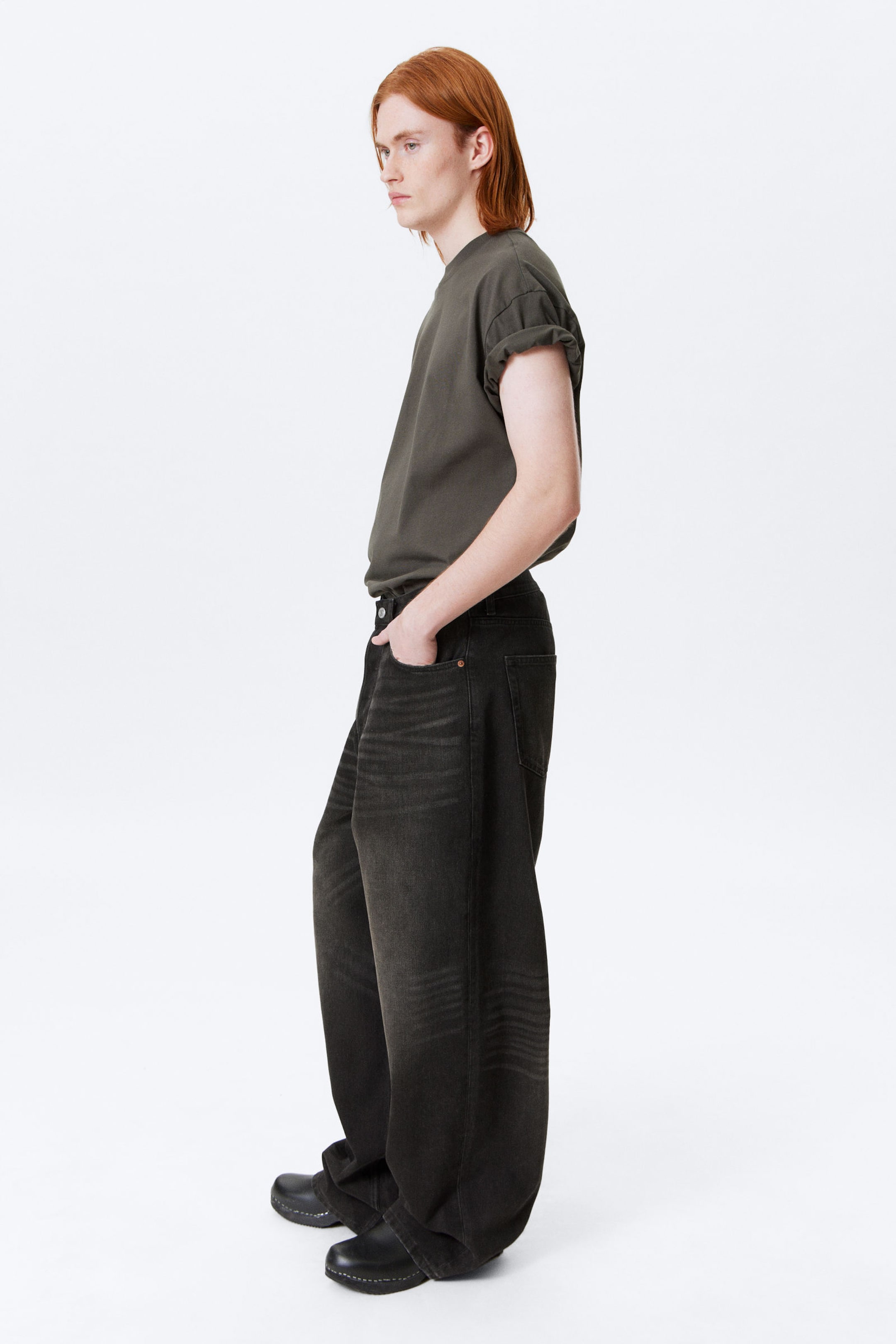 astro loose baggy leg jeans - Deep Night - Black | Weekday WW
