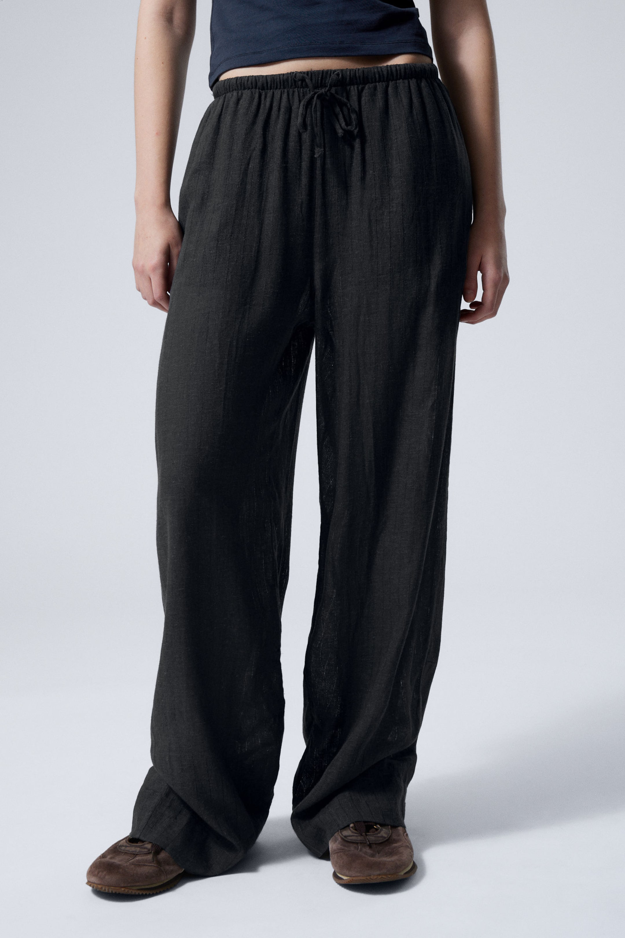 Relaxed Linen Blend Trousers
