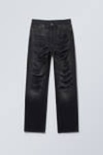 Distressed Black - Galaxy Loose Straight Distressed Jeans - 5