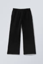 Black - Loose Fleece Trousers - 2