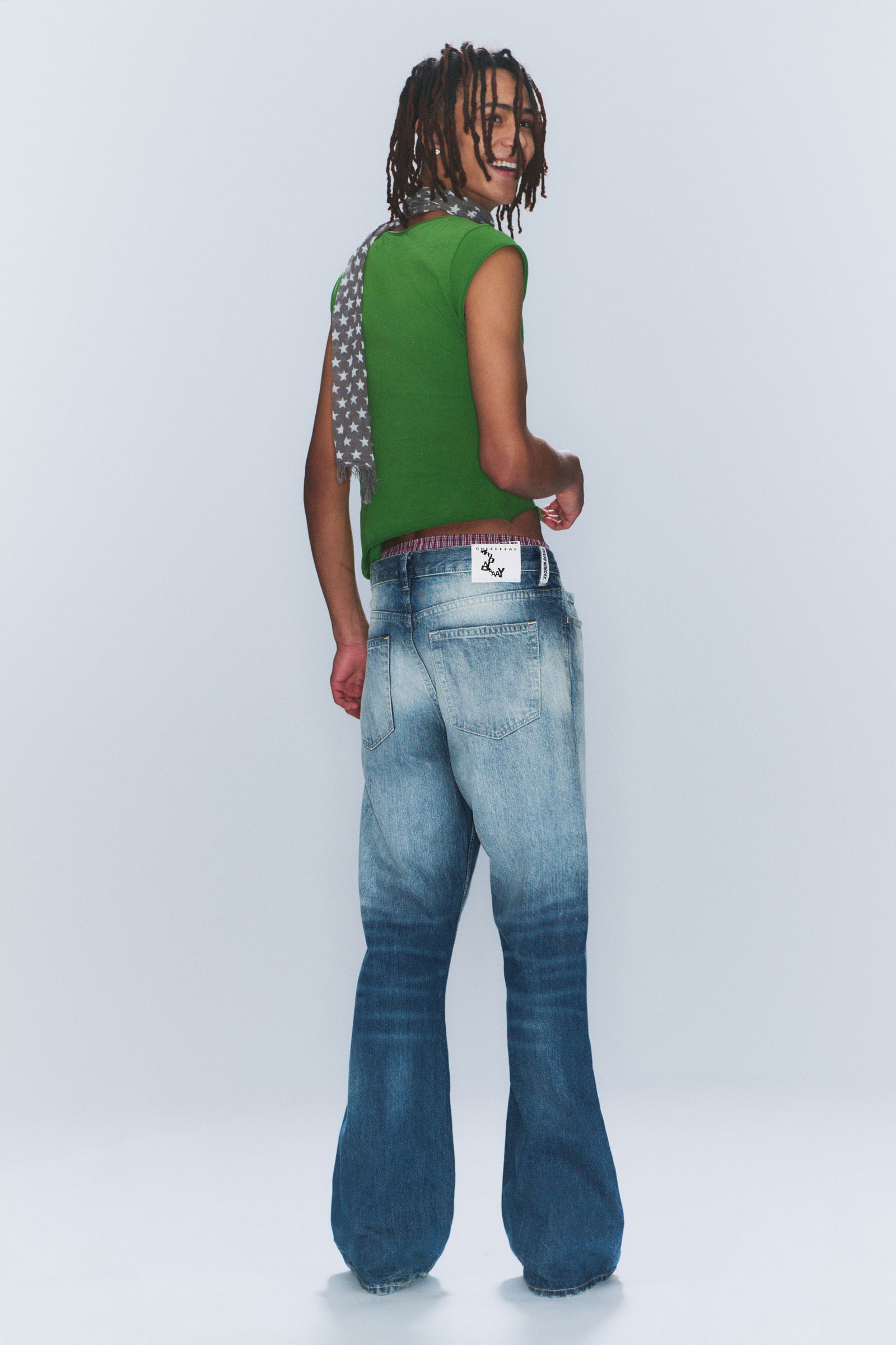 boo bootleg low waist regular bootcut jeans - Whiped Blue boo bootleg low waist regular bootcut jeans - Whiped Blue