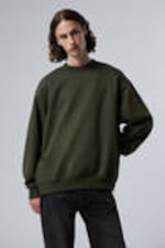 Dark Khaki Green - Relaxed Heavyweight Sweatshirt - 0