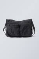 Black - Pocket Crossbody Bag - 1