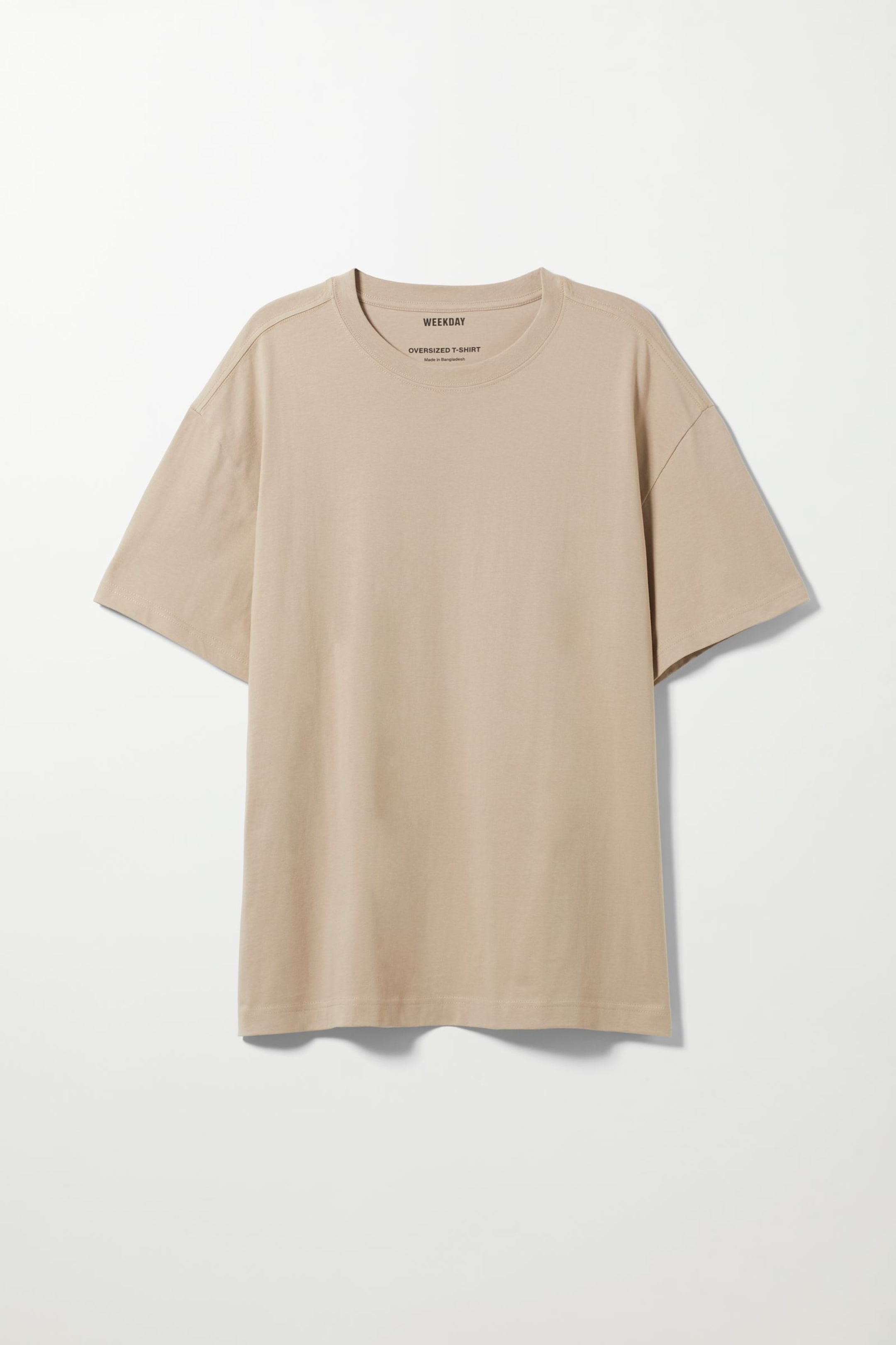 Beige - Oversized Heavyweight T-shirt - 0