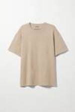 Beige - Oversized Heavyweight T-shirt - 0