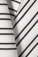Striped White - Relaxed Boxy Cotton T-shirt - 4