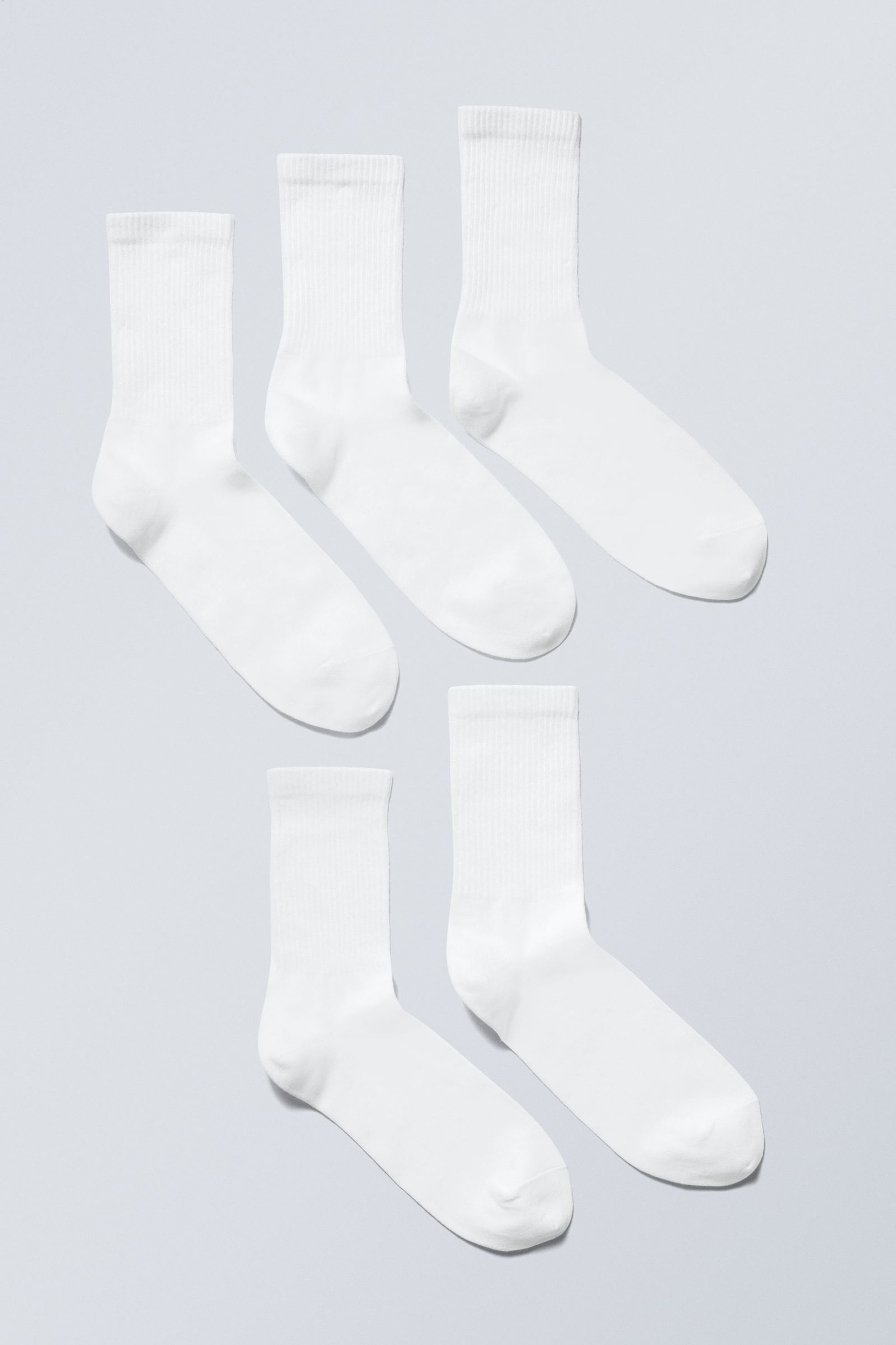 White - 5-pack Sport Socks - 0