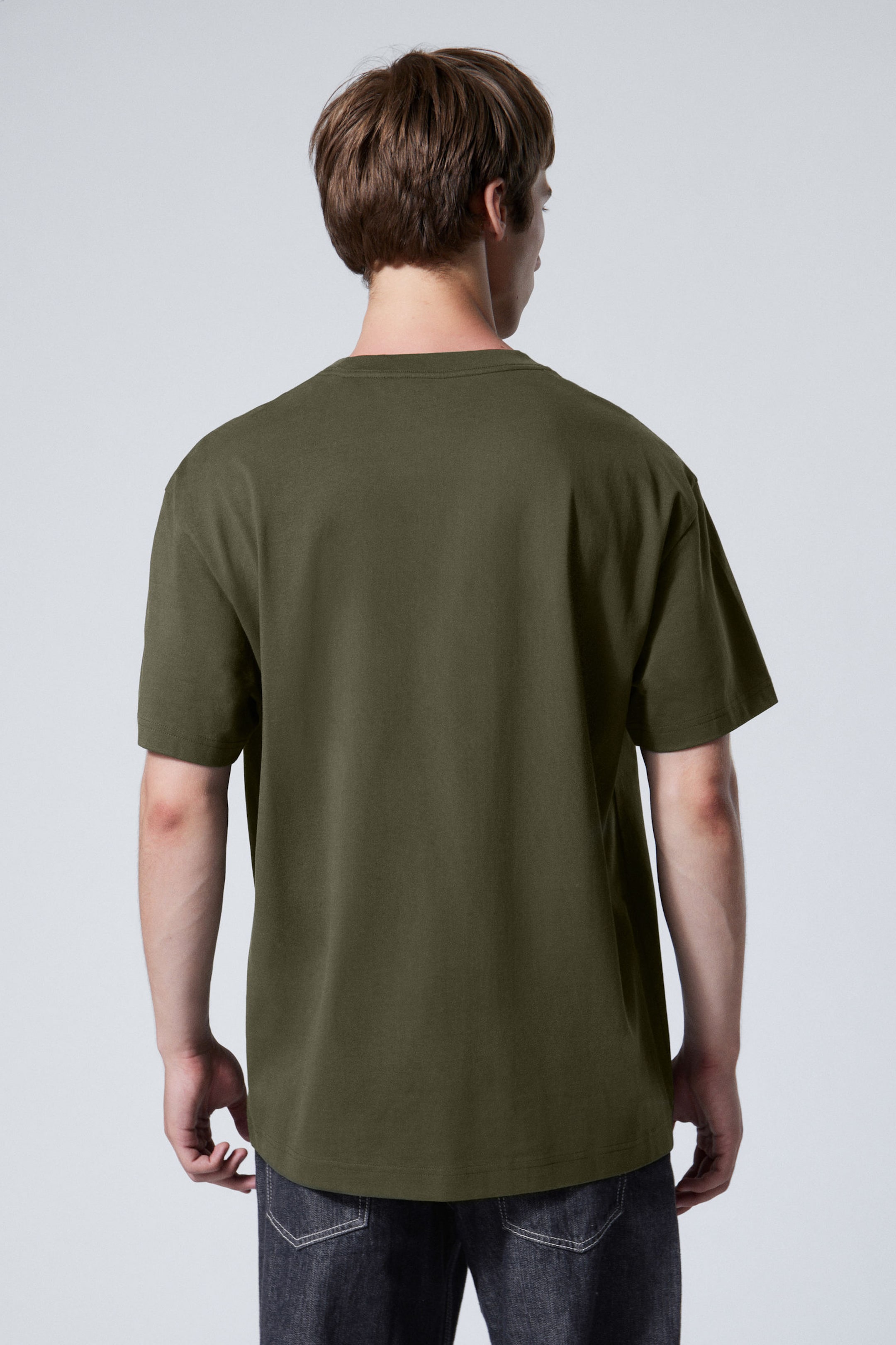 Dark Khaki Green - Oversized Heavyweight T-shirt - 2