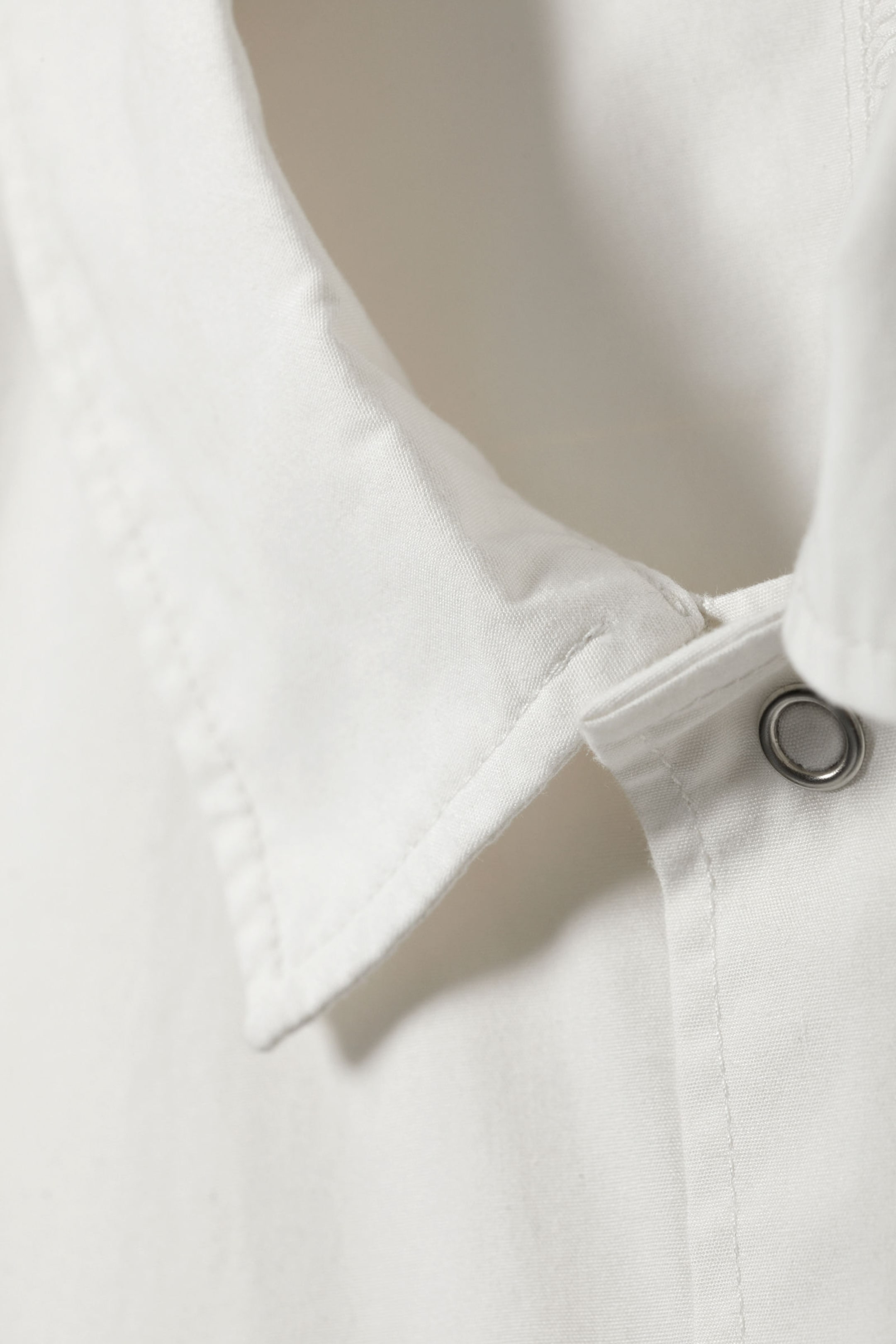 Dusty White - Relaxed Short Sleeve Cotton Shirt - 4