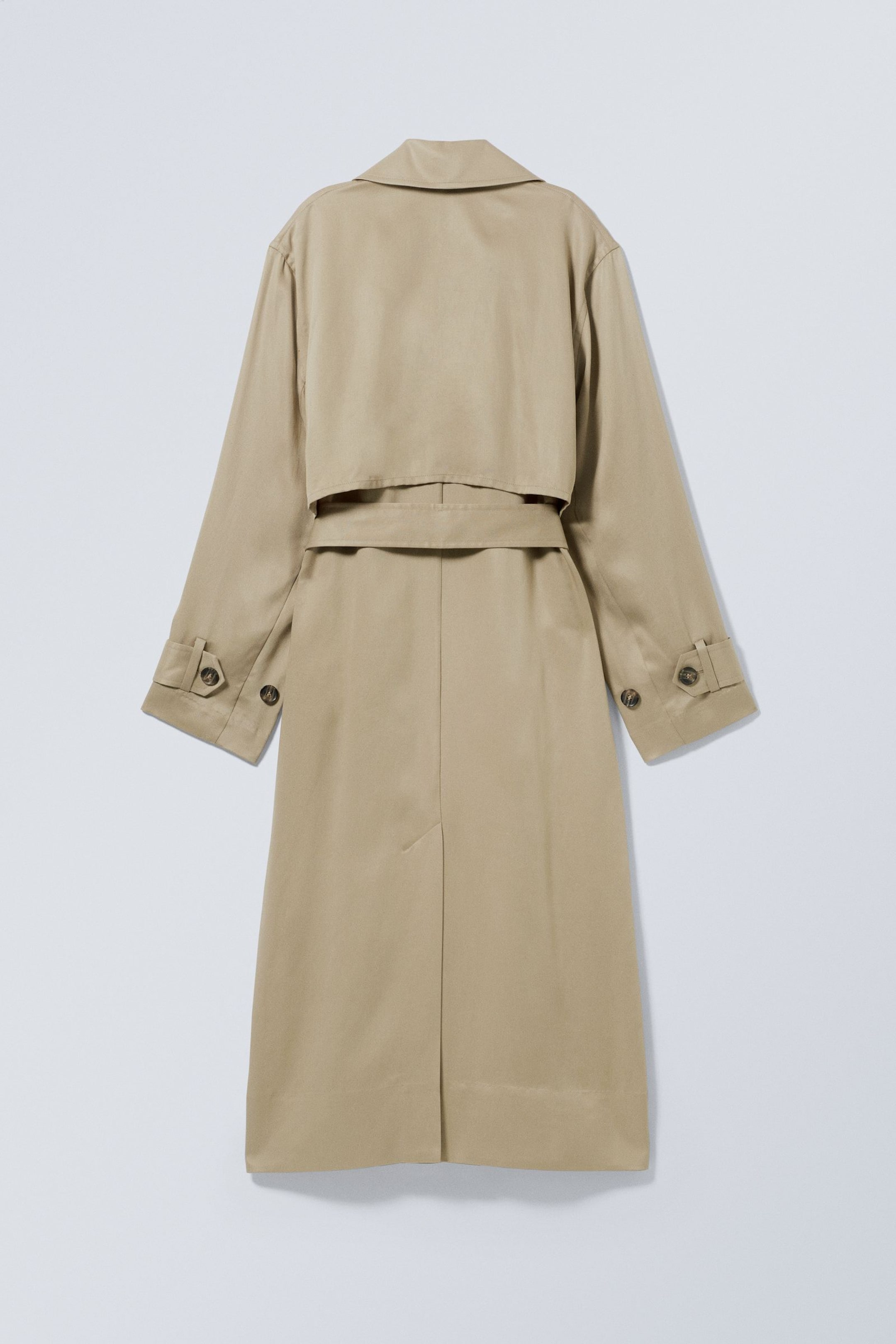 Beige - Evelyn Relaxed Lyocell Trench Coat - 1