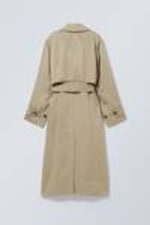 Beige - Evelyn Relaxed Lyocell Trench Coat - 1