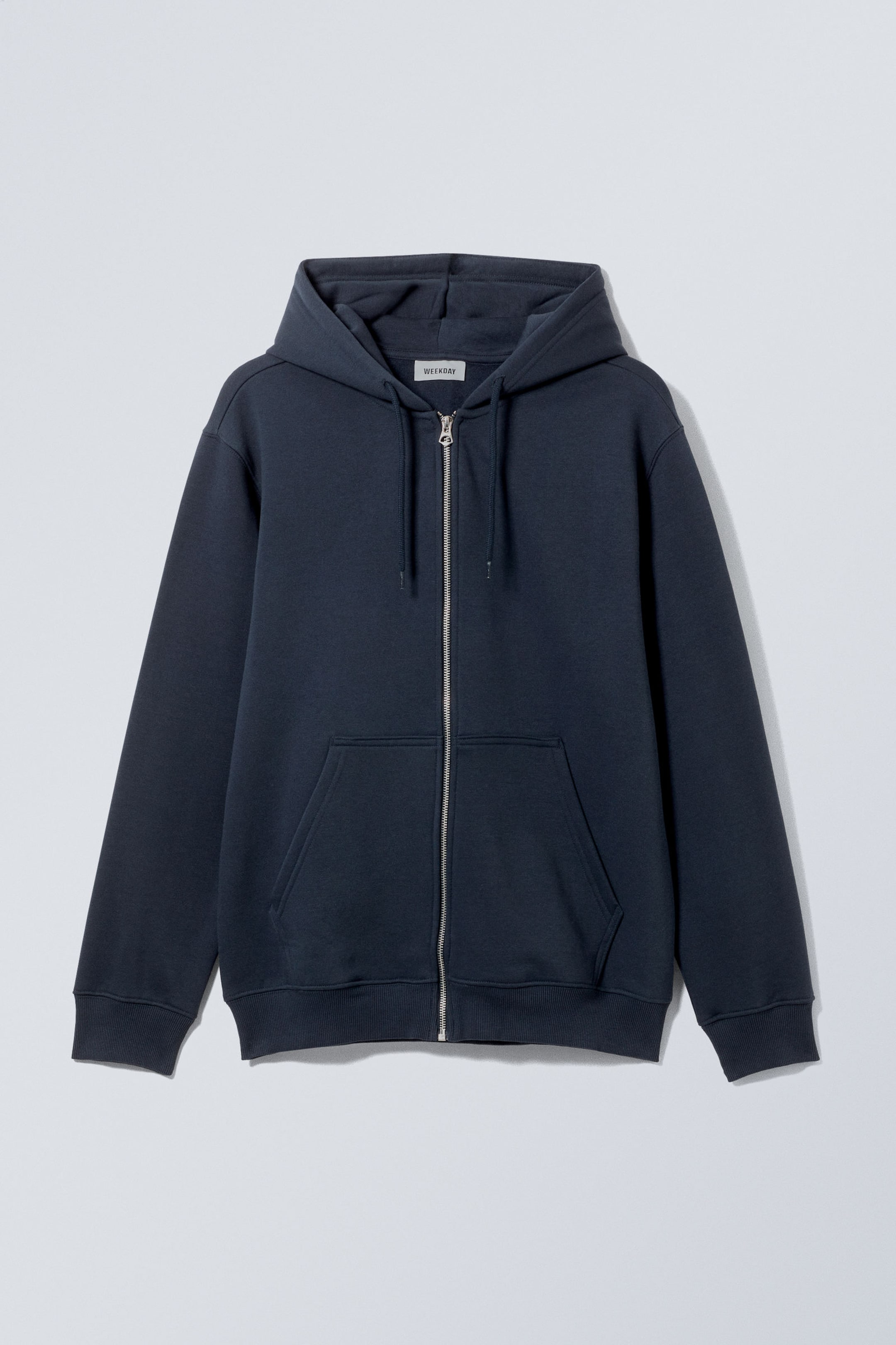 standard midweight zip hoodie Dark Blue Weekday DK