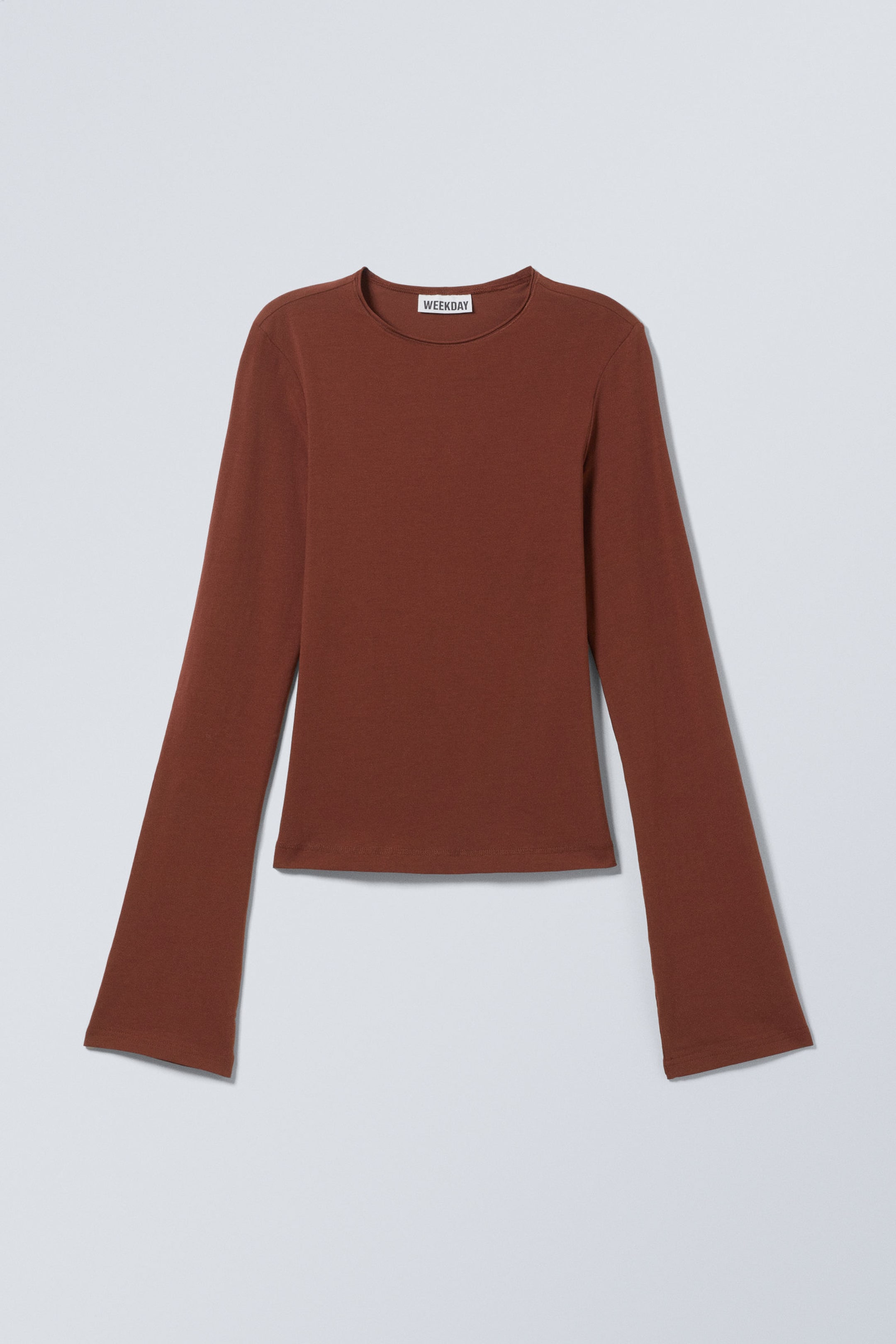 Rust - Long Sleeve Cotton Top - 3