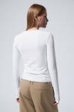 White - Slim Fitted Long Sleeve - 4