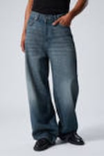 Mine Blue - Medium Blue - Astro Loose Baggy Leg Jeans - 4