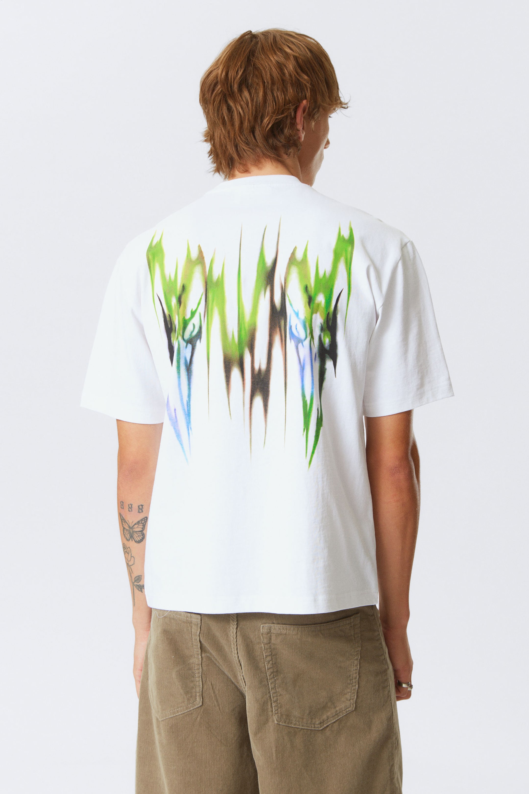 #FFFFFF - Relaxed Graphic Printed T-shirt - 1
