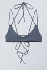 Blue Shimmer - Strappy Bikini Top - 0