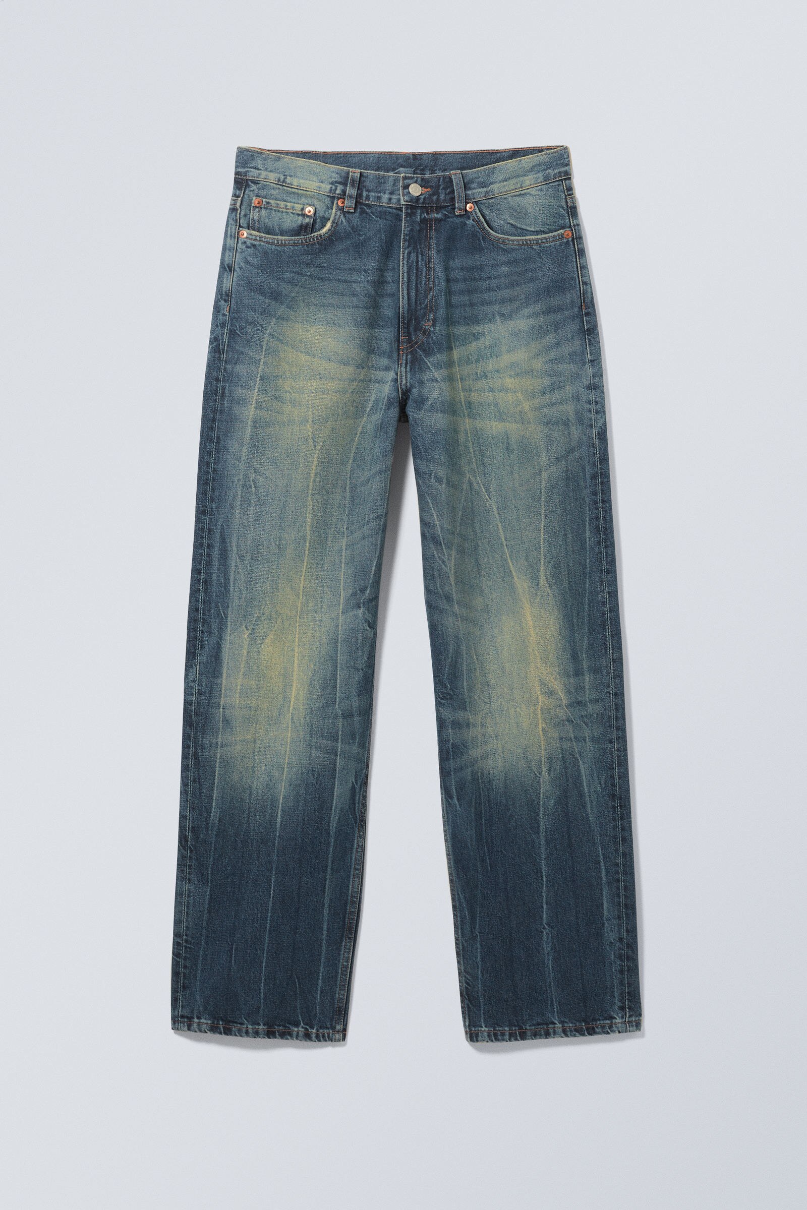 galaxy loose straight leg jeans - Gasoline Blue - Medium galaxy loose straight leg jeans - Gasoline Blue - Medium