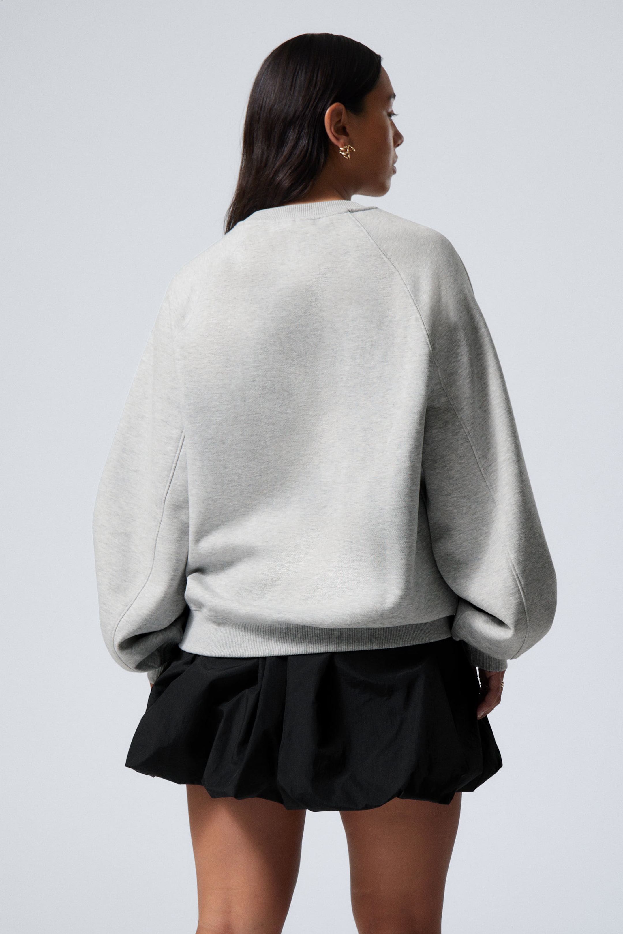 Grey Melange - Loose Heavy Sweater - 3