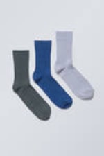 Lilac Accent Mix - 3-pack Selma Socks - 0