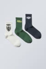 Sport Print Mix - 3-pack Sport Graphic Socks - 0