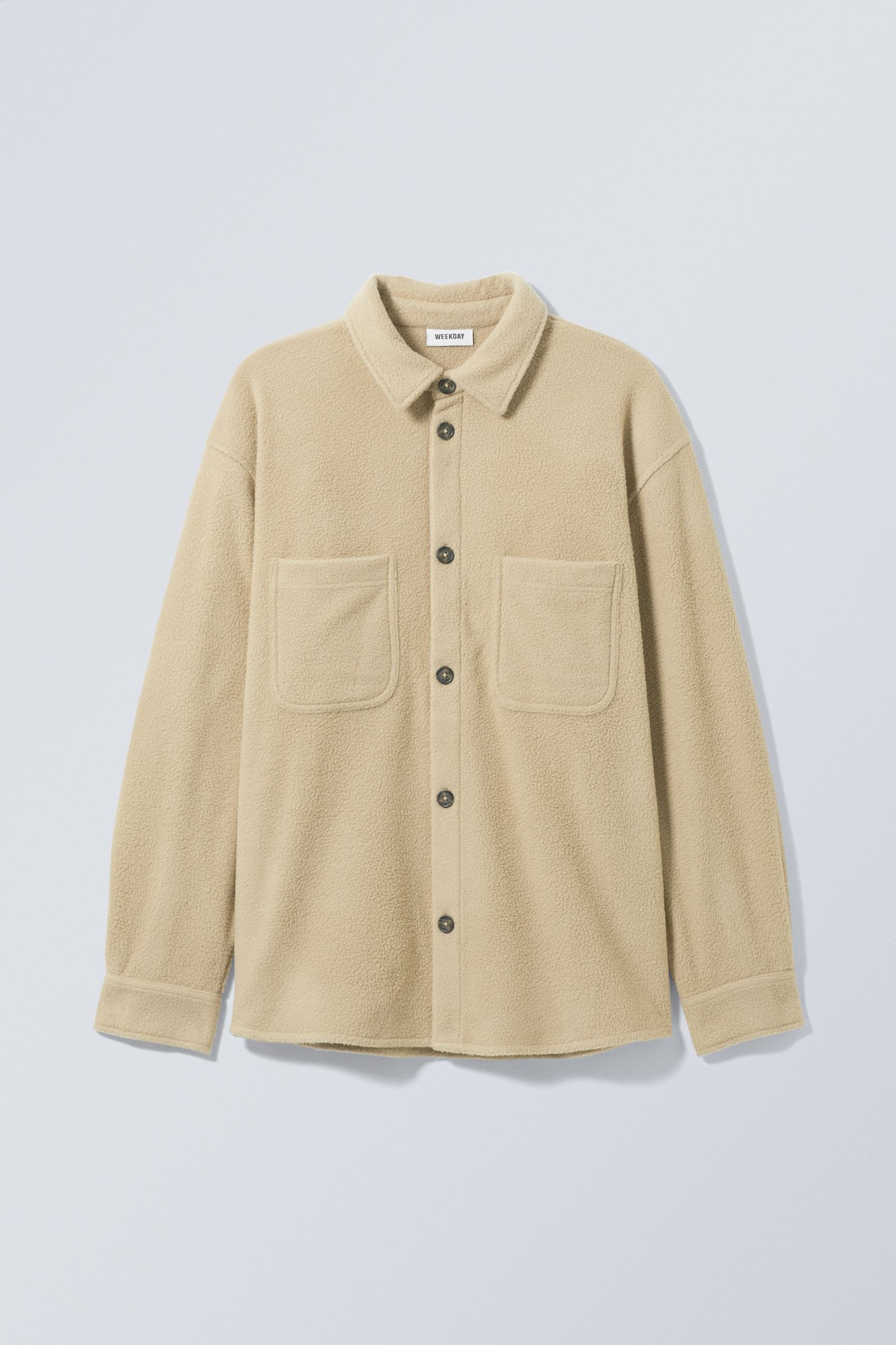 Beige - Work Fleece Overshirt - 0